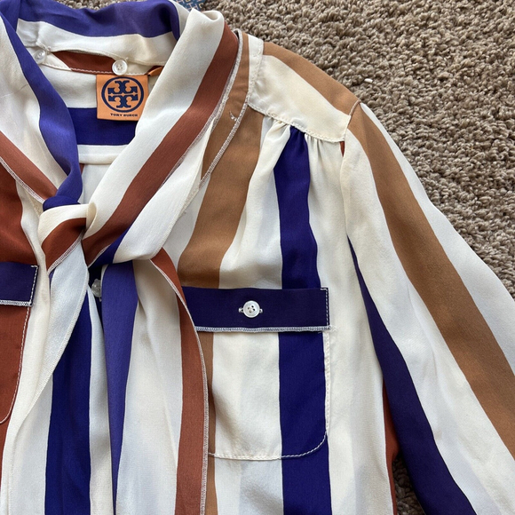 Tory Burch Lane Blouse Size 2 - Picture 4 of 11